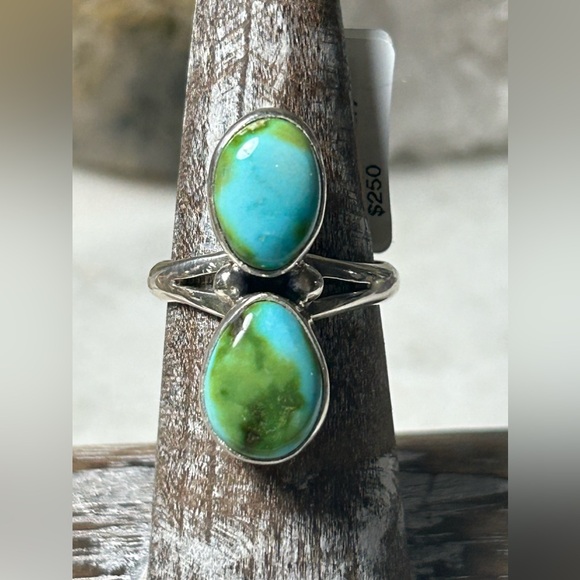 Artisan Jewelry - NWT Allen Lee Navajo Handmade SS Sonoran Gold Turquoise